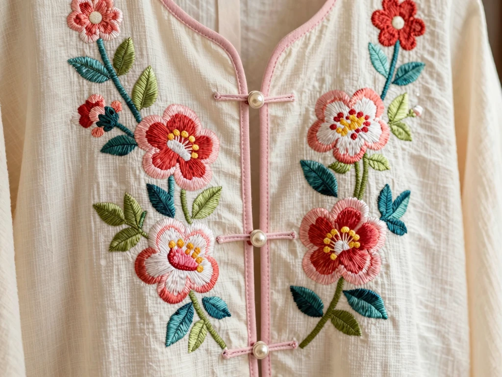 Spring-inspired embroidered jacket