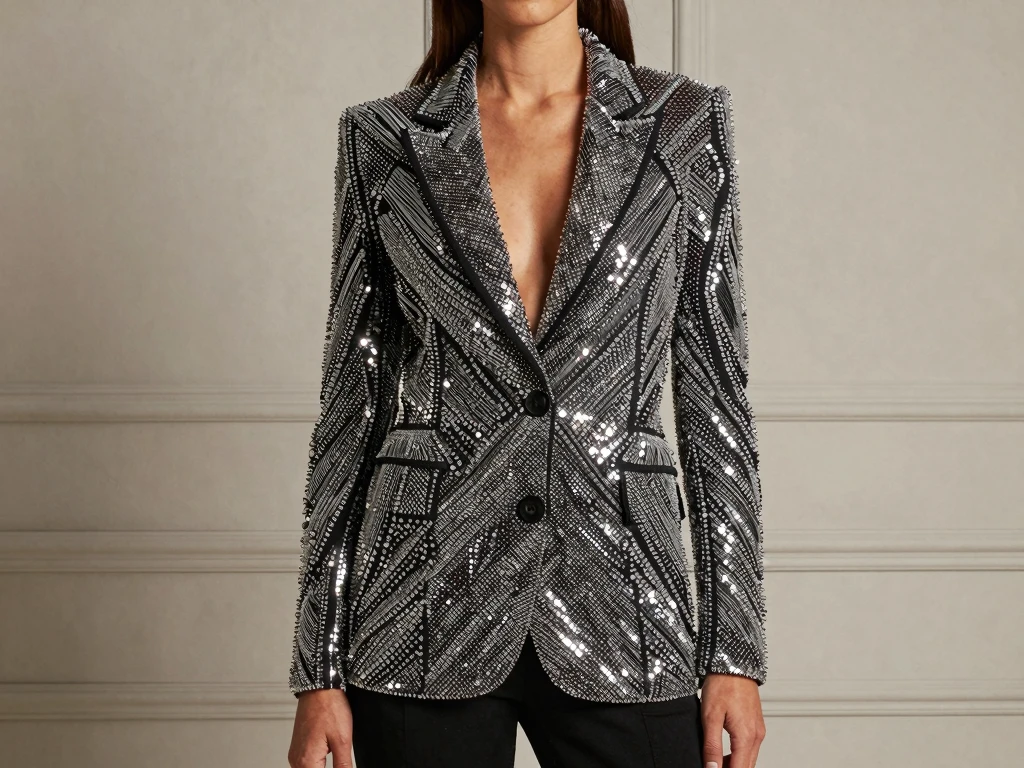 Beaded evening blazer